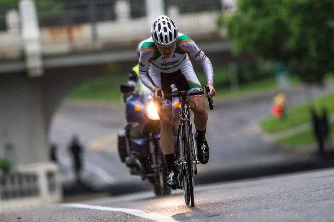 Olivia Dillon comes through before the rain gets too bad.