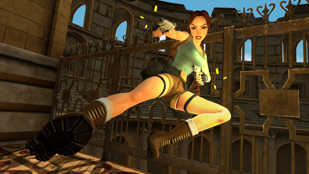 Lara Croft jump attack