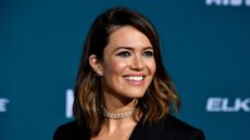 Mandy Moore attends the Premiere Of Lionsgate's "Midway" at Regency Village Theatre on November 05, 2019 in Westwood, California