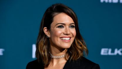 Mandy Moore attends the Premiere Of Lionsgate's "Midway" at Regency Village Theatre on November 05, 2019 in Westwood, California