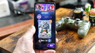 Asus ROG Phone 7 Ultimate showing Marvel Snap after I won level 100 Infinite status