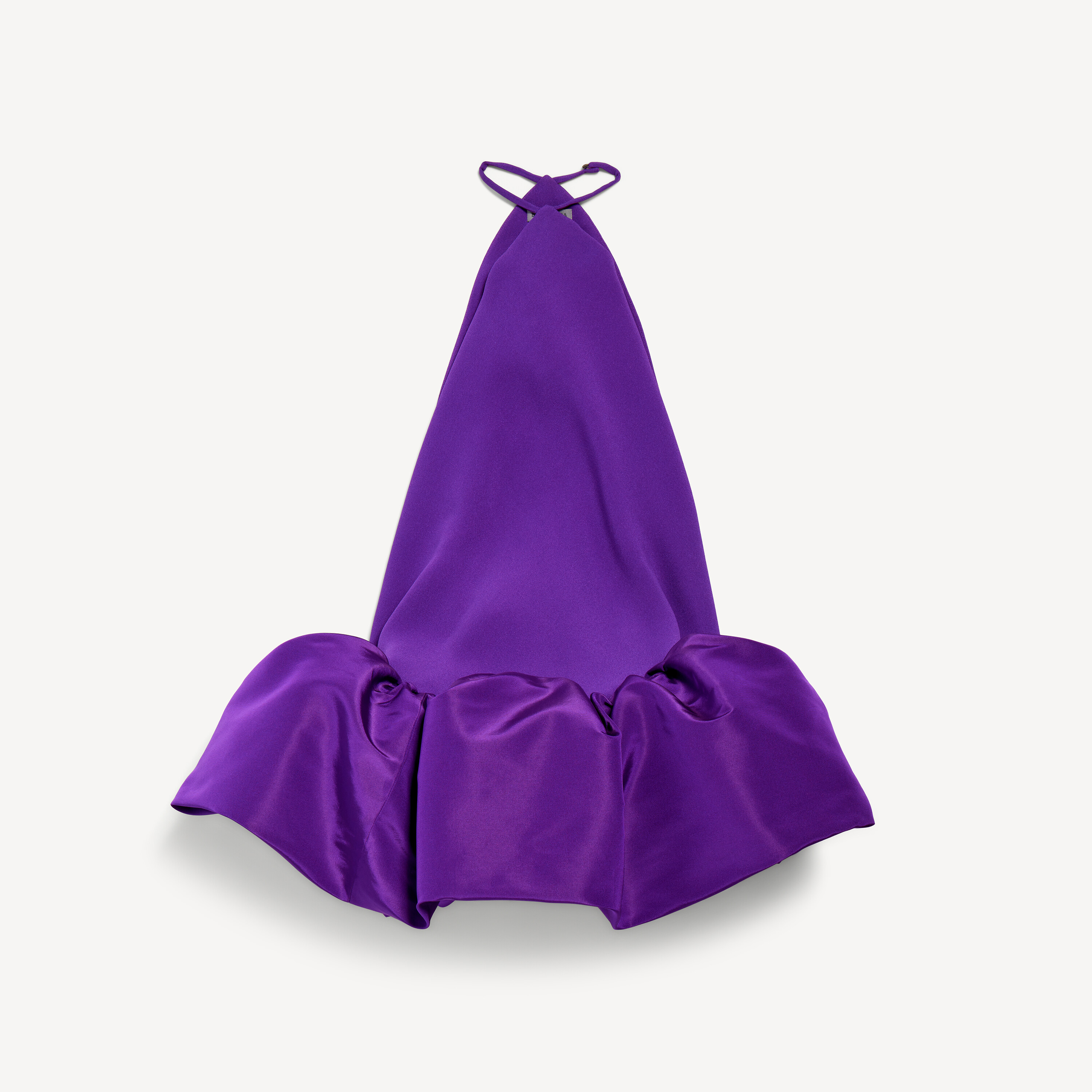 Women's Halter Balloon Mini Dress in Purple