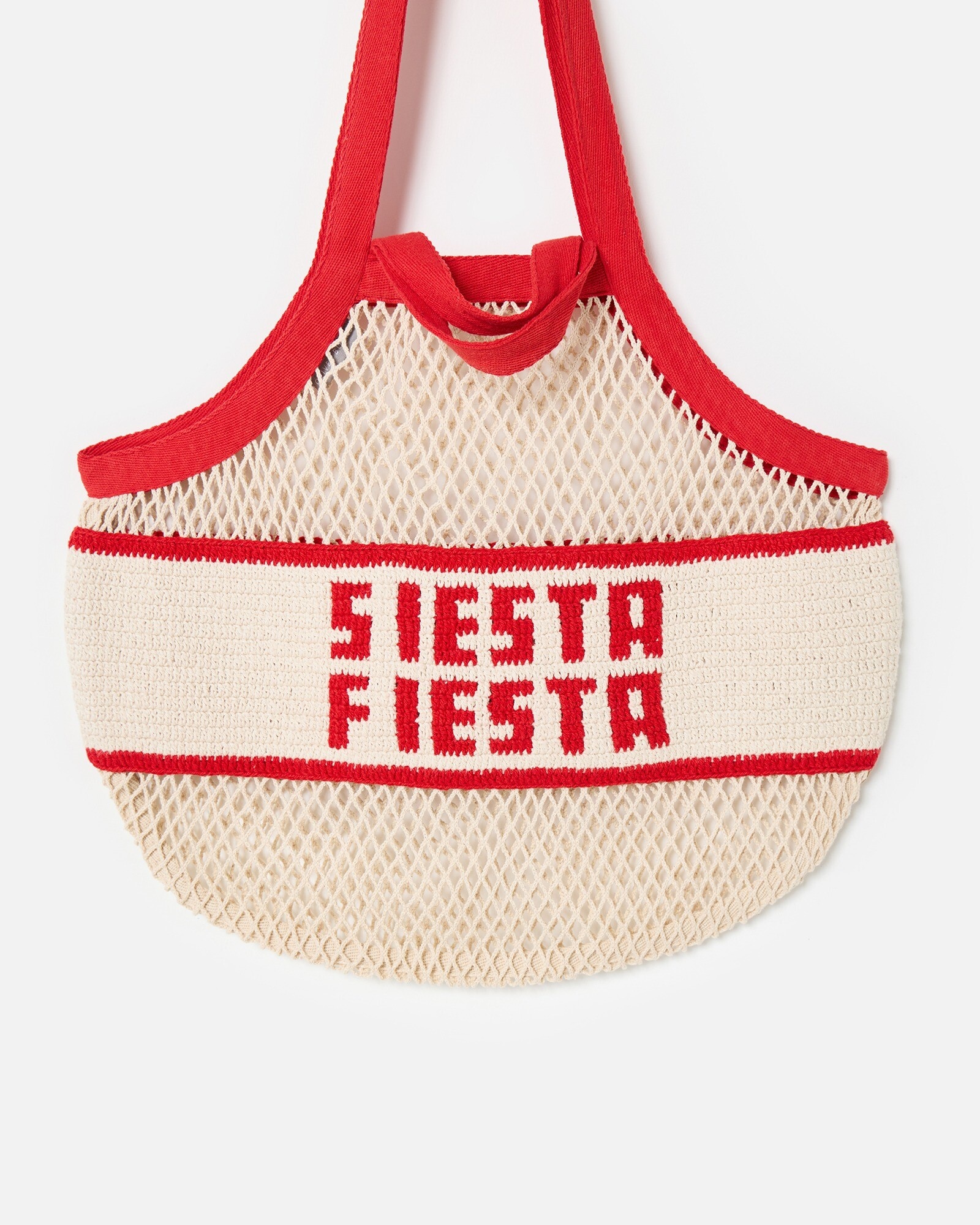 Cream & Red Siesta Fiesta Net Shopper Bag | Oliver Bonas