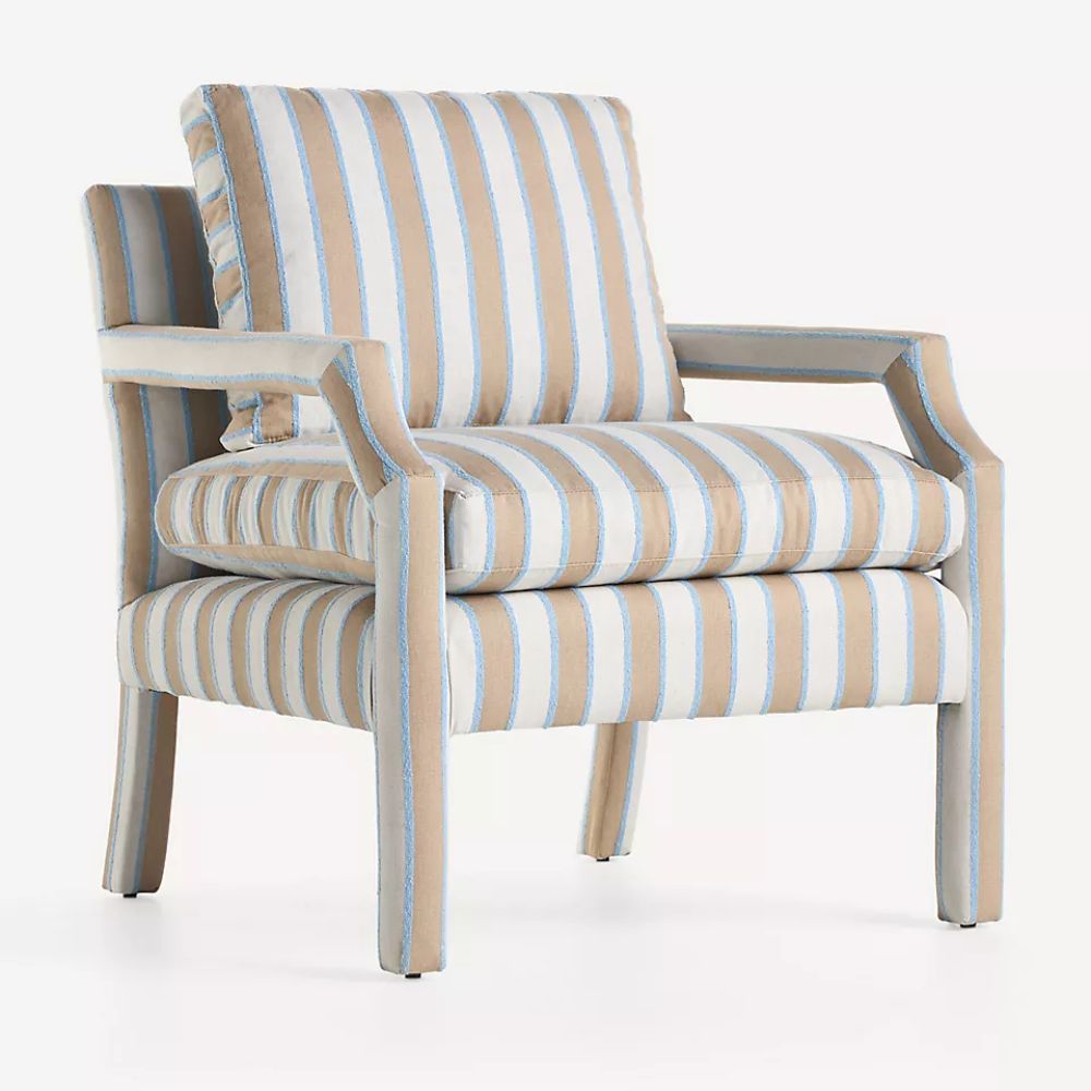 Delaney Woven Stripe Accent Chair