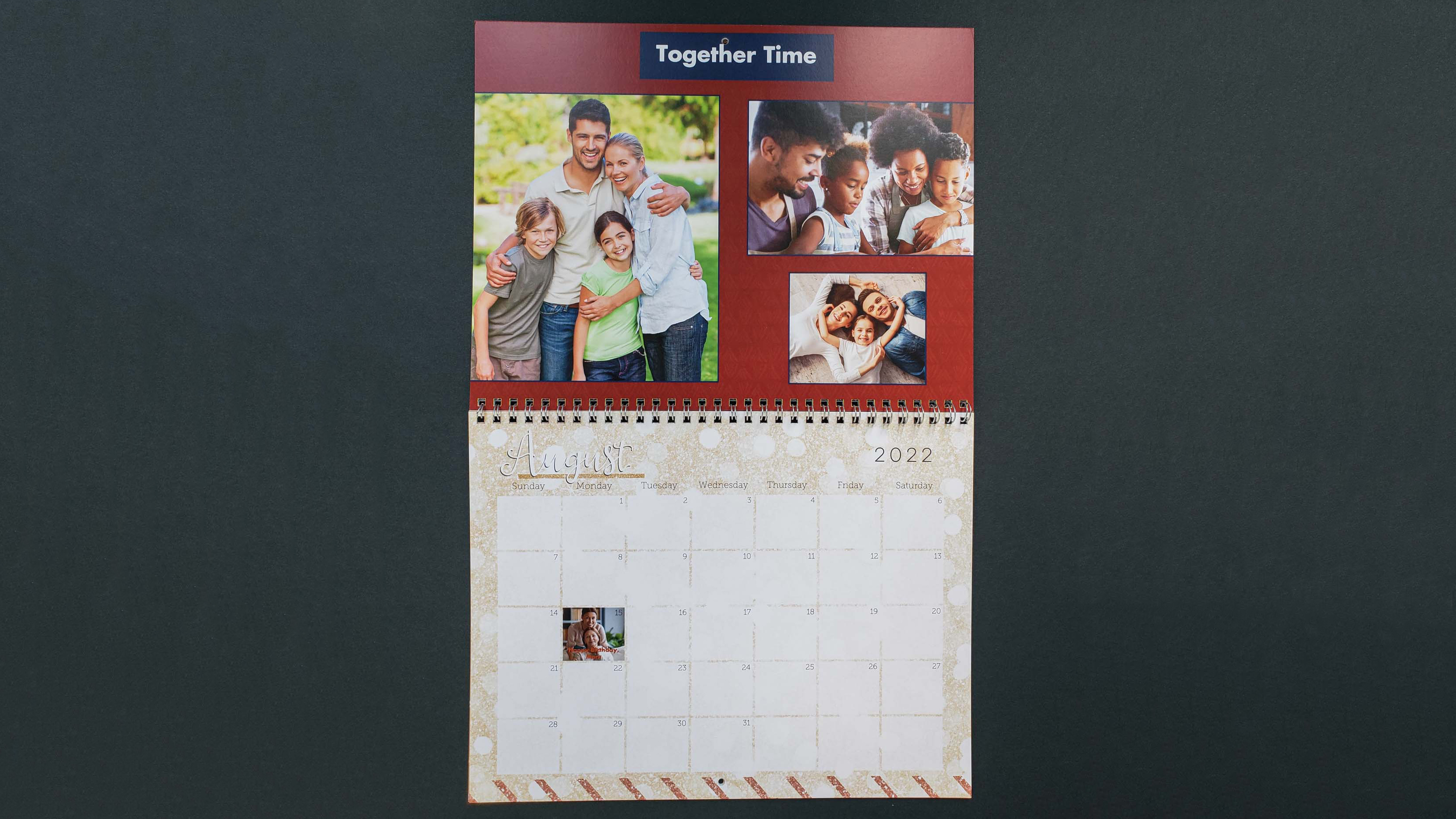 Shutterfly printed calendar