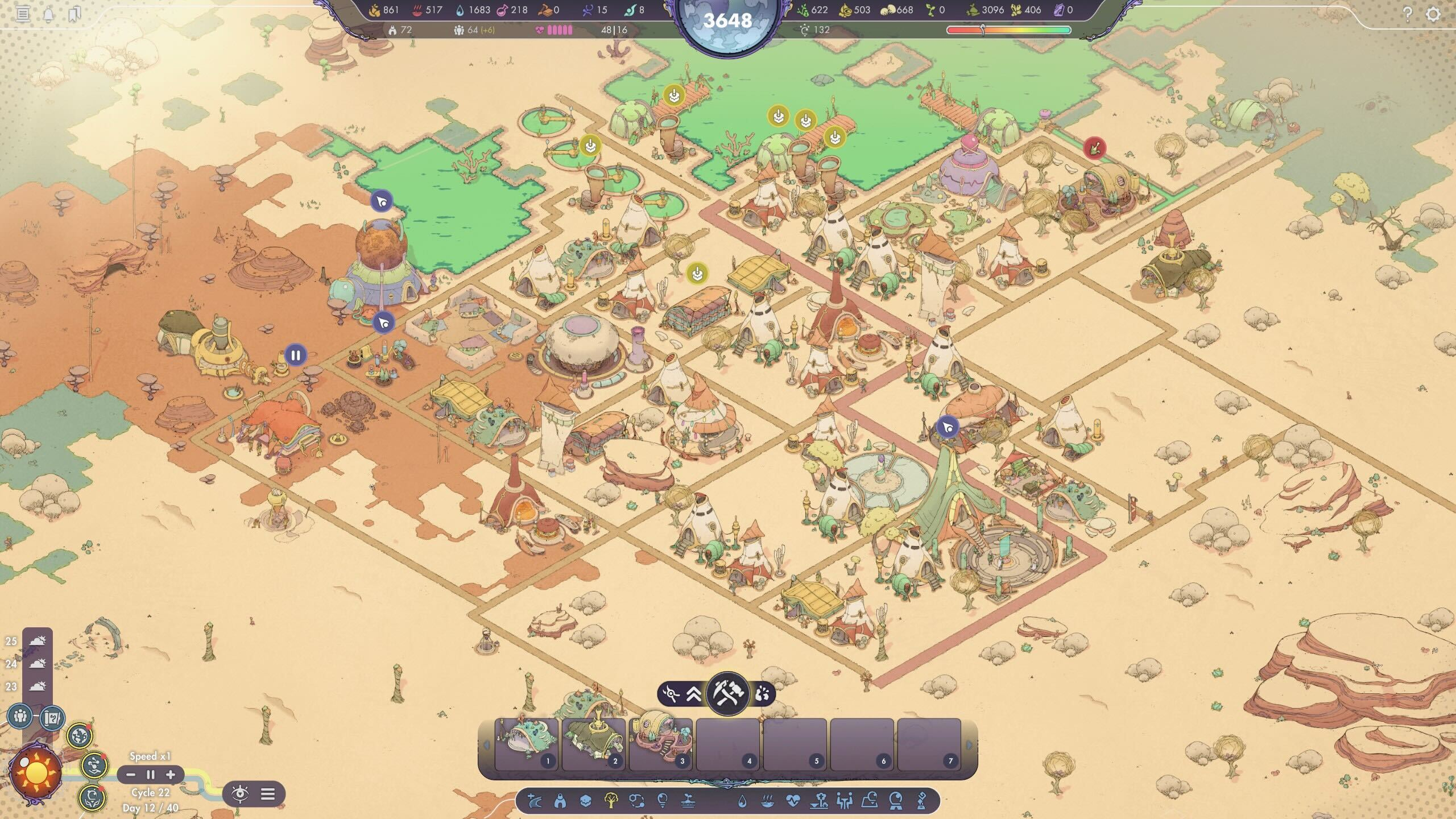 View of the entire desert city
