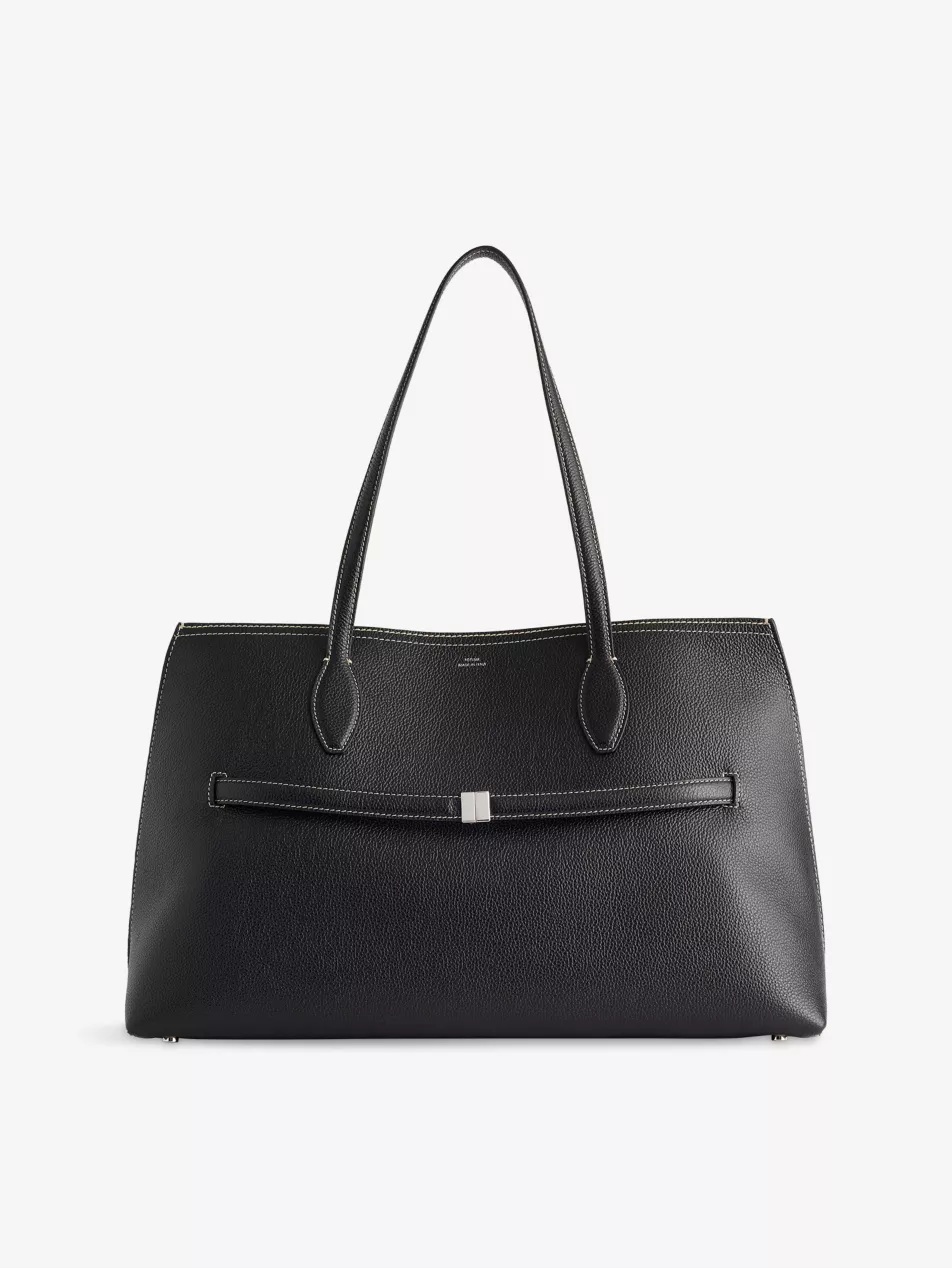 Lounge Belted Leather Tote Bag