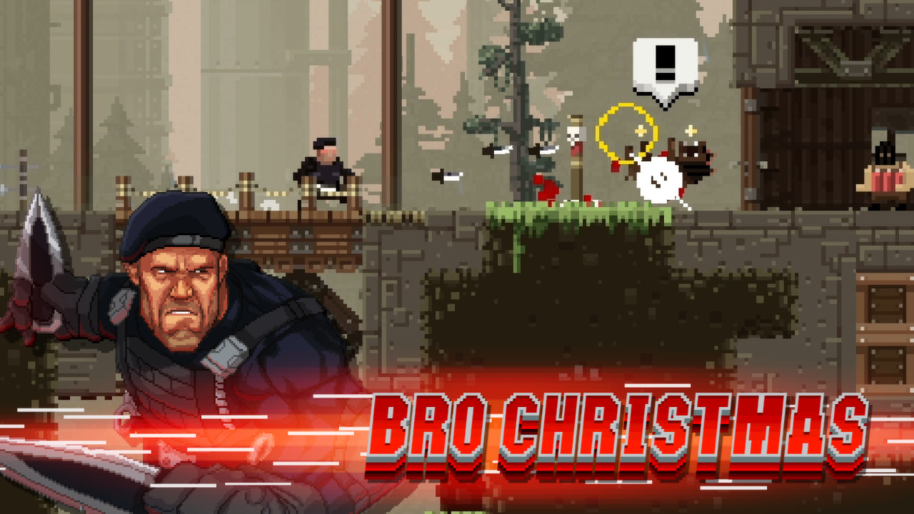 Free Steam games - The Expendabros - A name card for Bro Christmas