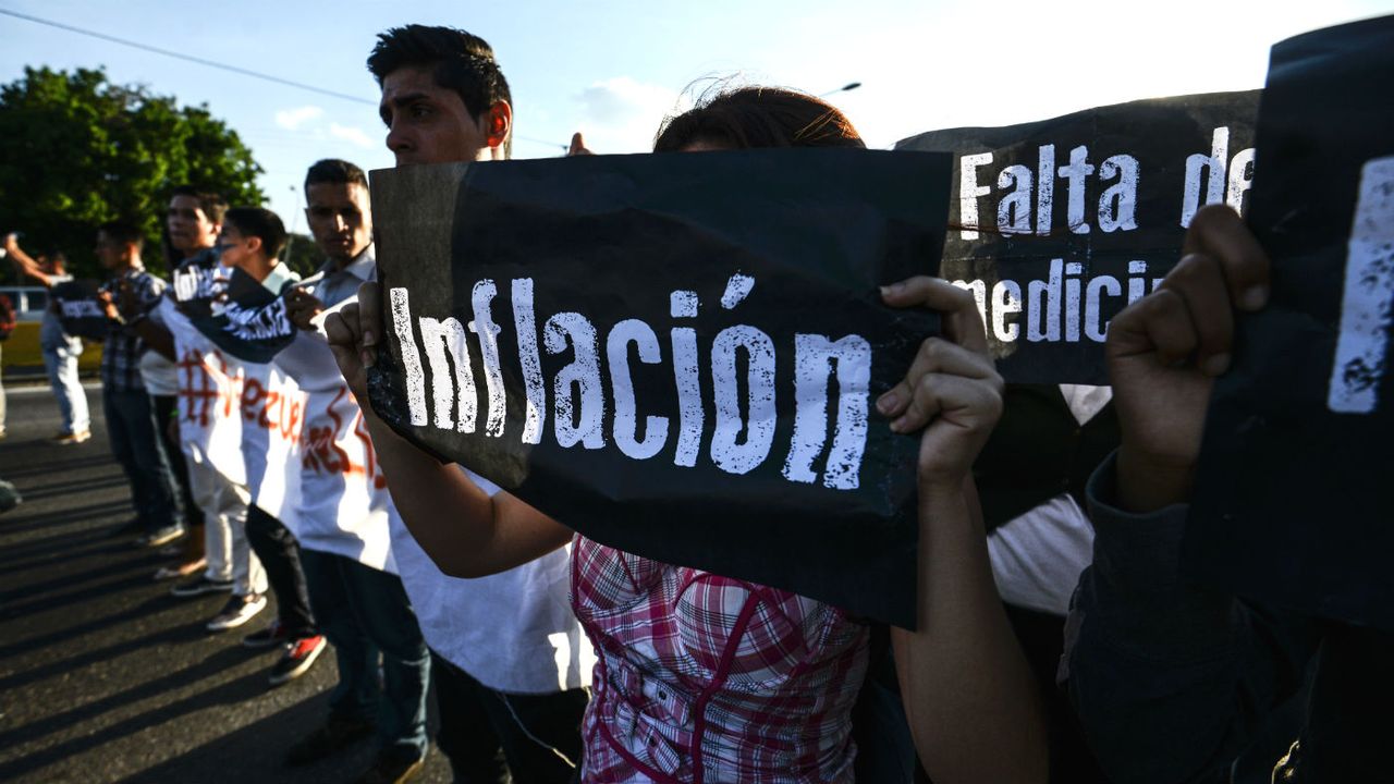 Students take part in a protest against Venezuelan President Nicola Maduro in Caracas 