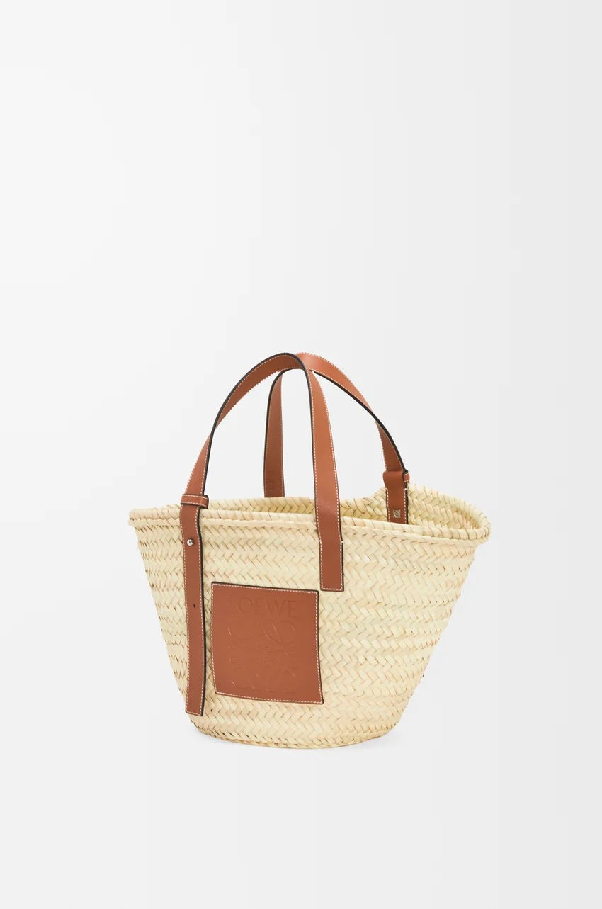 Loewe, Basket Bag in Palm Leaf and Calfskin