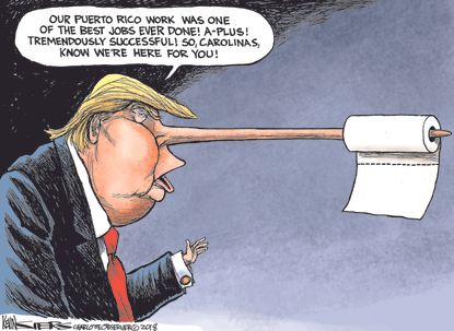 U.S. Trump Hurricane Florence Maria Puerto Rico paper towel