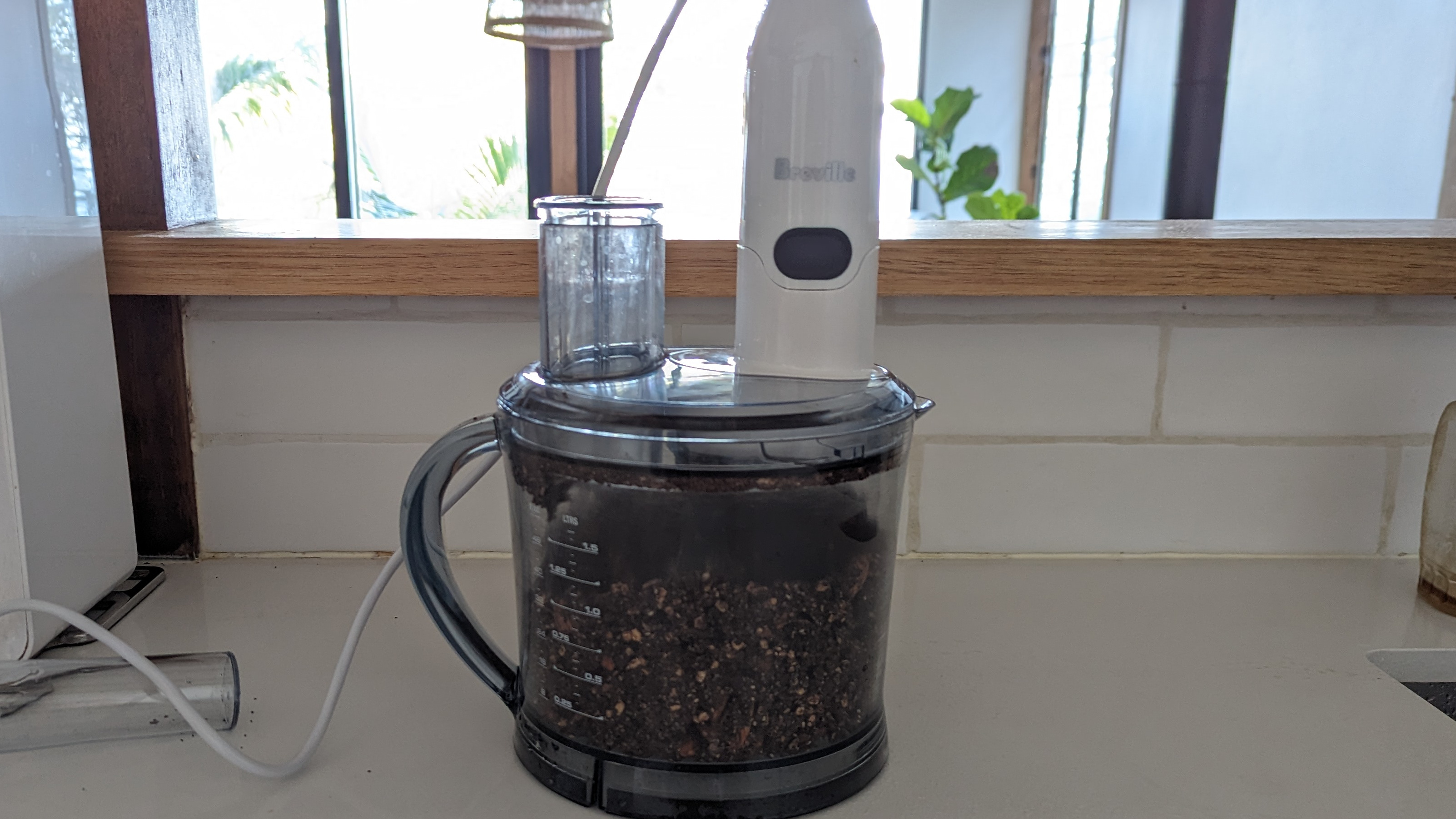 Stick mixer on kitchen bench