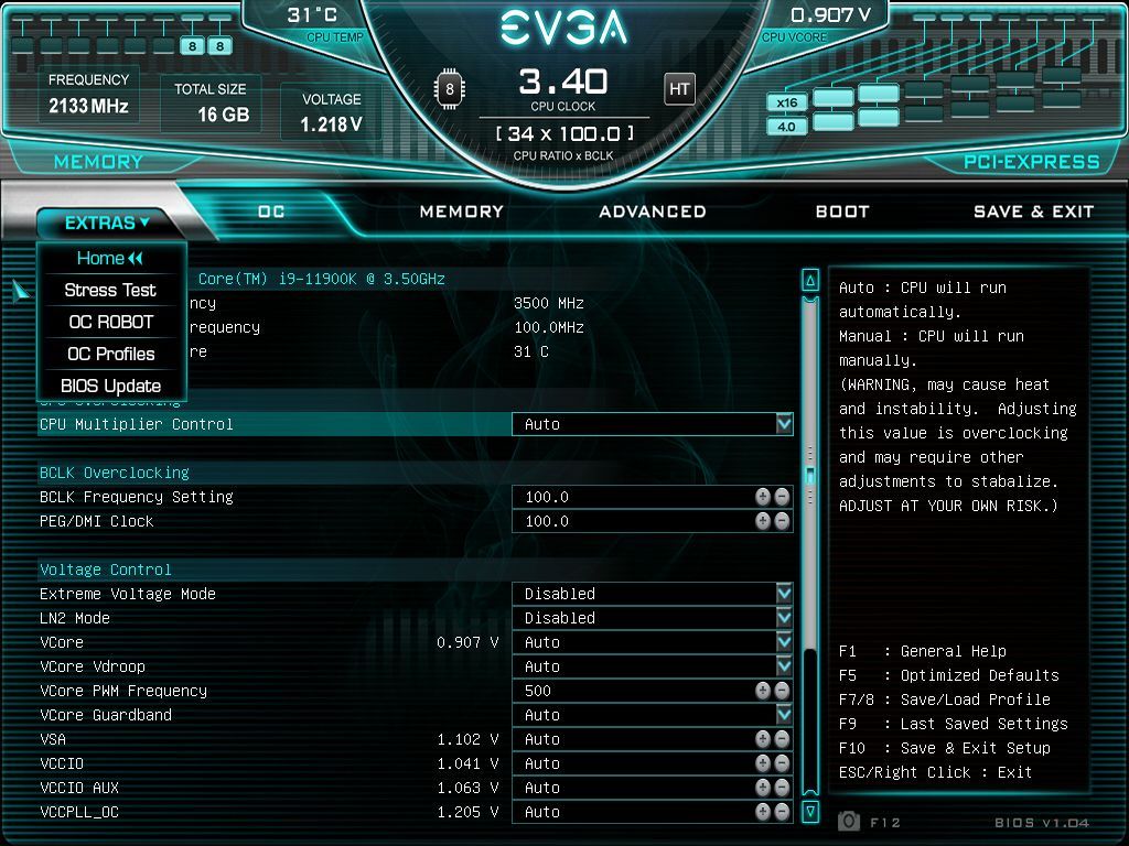 EVGA Z590 Dark - BIOS