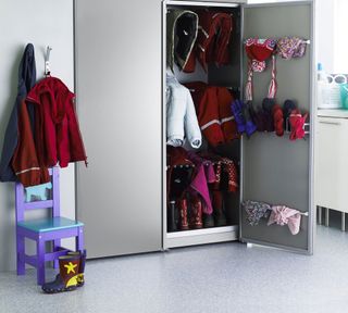 drying cabinet by asko in a modern utility room with a washer and dryer