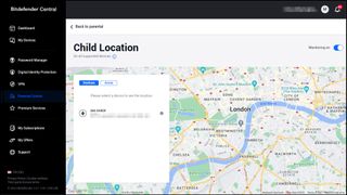 Bitdefender Internet Security: Parental Controls location tracking