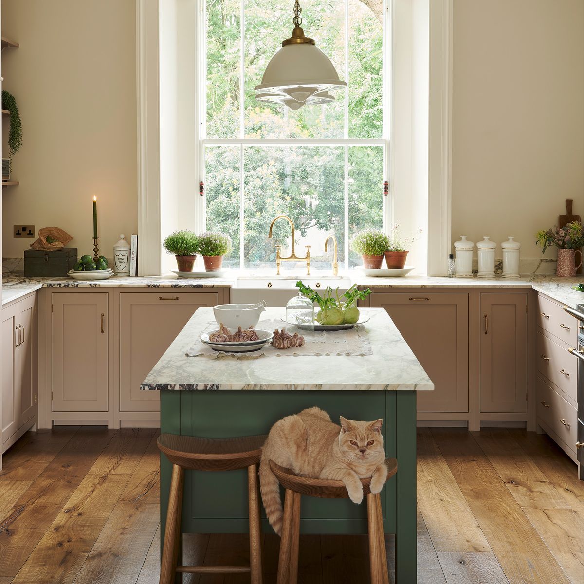 Channelling vintage charm, this understated kitchen allows the original Victorian features to shine