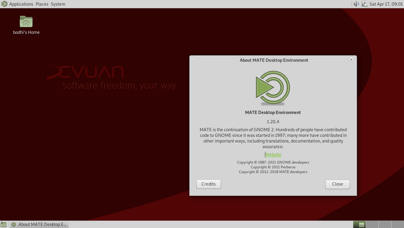 Screenshot of Devuan GNU+Linux distro 5