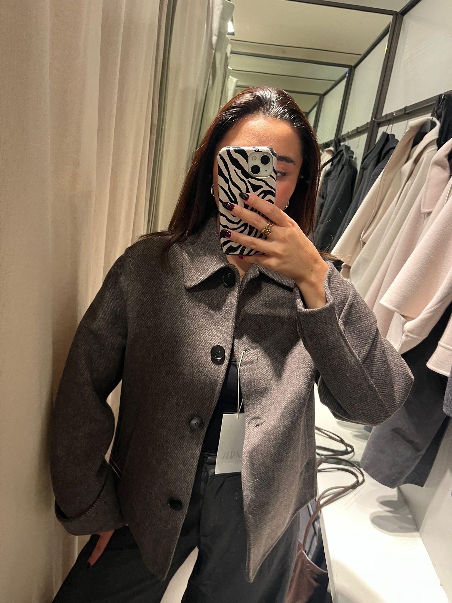 Senior Shopping Editor Marina wearing Zara Wool Jacket
