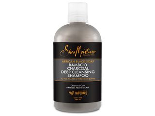 clarifying shampoo, Shea Moisture African Black Soap Bamboo Charcoal Shampoo, £10.99, Lookfantastic