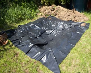Use a waterproof liner as a base for your bog garden