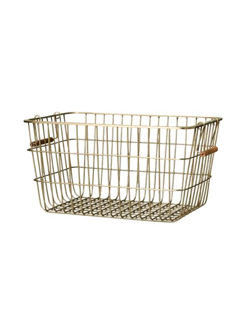 Pantry Brass Wire Storage Basket