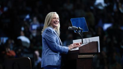Virginia Democratic gubernatorial candidate Abigail Spanberger at a campaign rally.