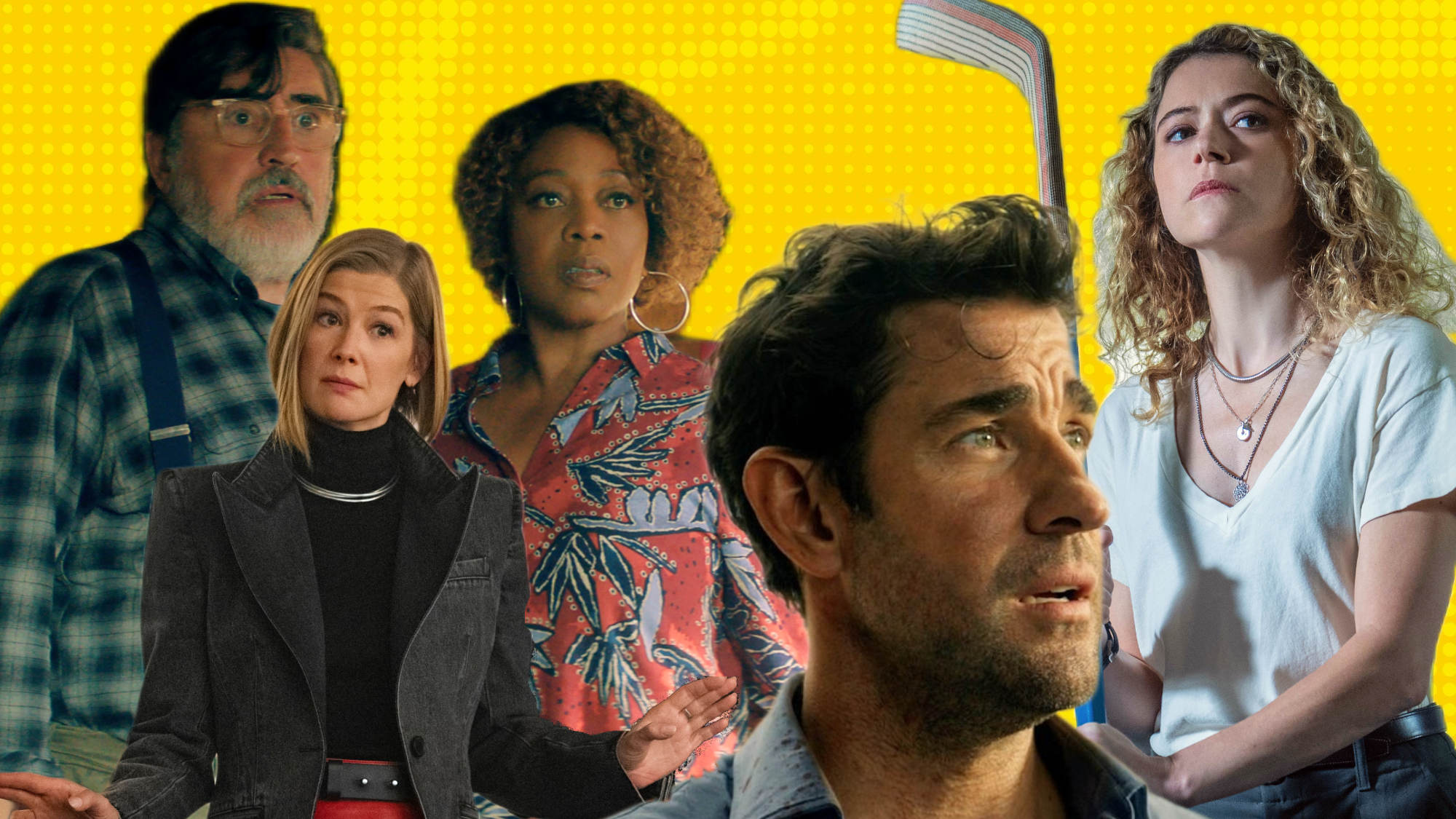 Collage: Jack Ryan: Ghost War; The Boroughs; Ladies First; Maximum Pleasure Guaranteed