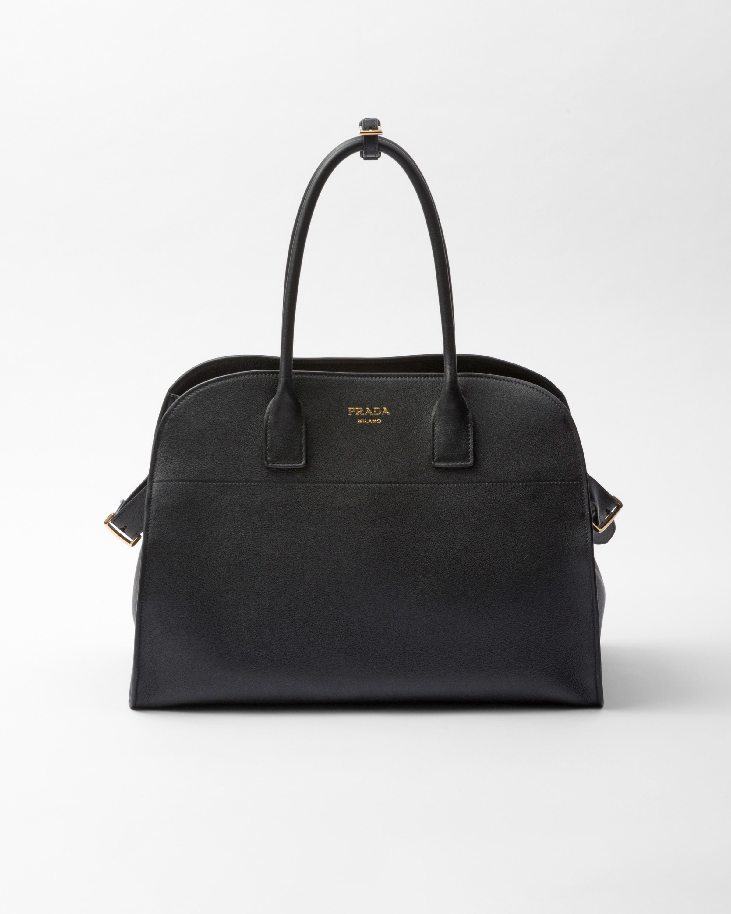 Large Leather Tote Bag With Buckles