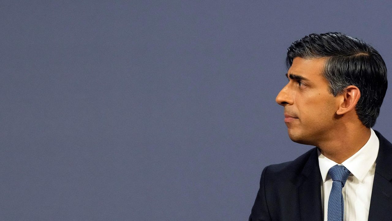 Rishi Sunak, pictured on 30 June 2023, is facing an electoral wipeout