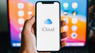 iCloud logo in iPhone screen