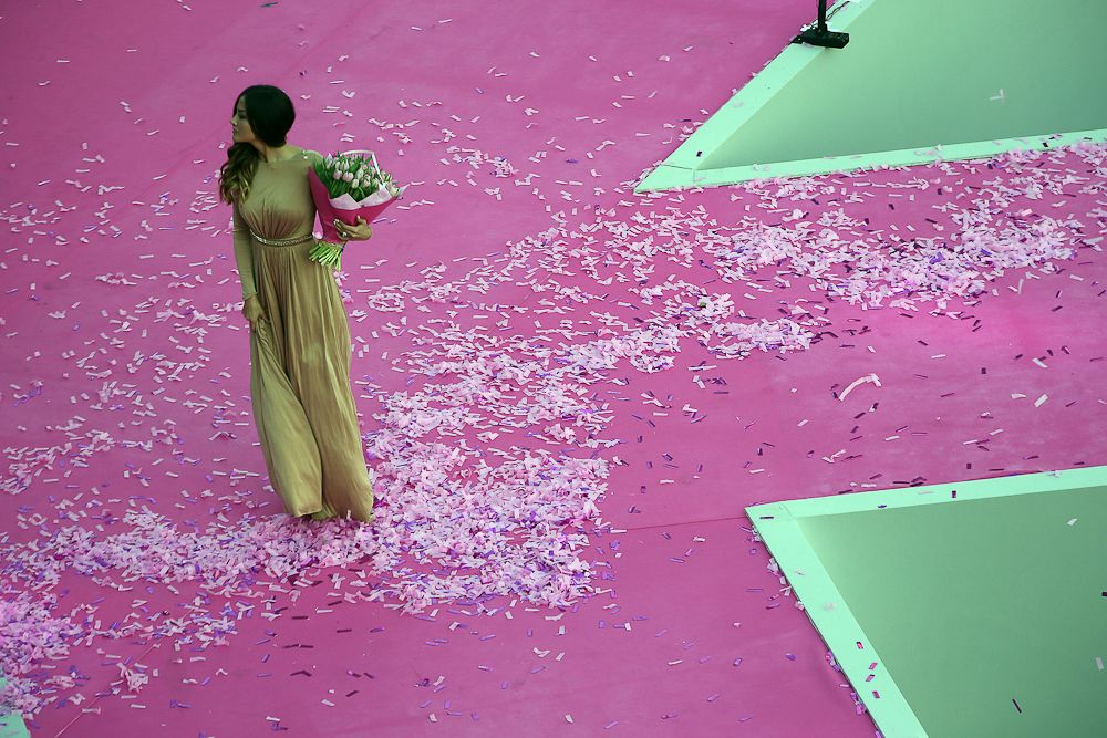 the Giro team presentation stage