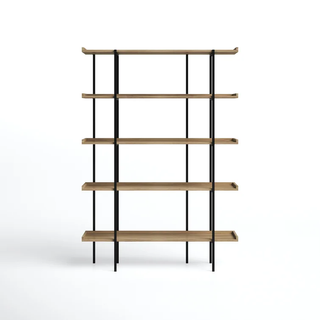industrial-inspired etagere bookshelf