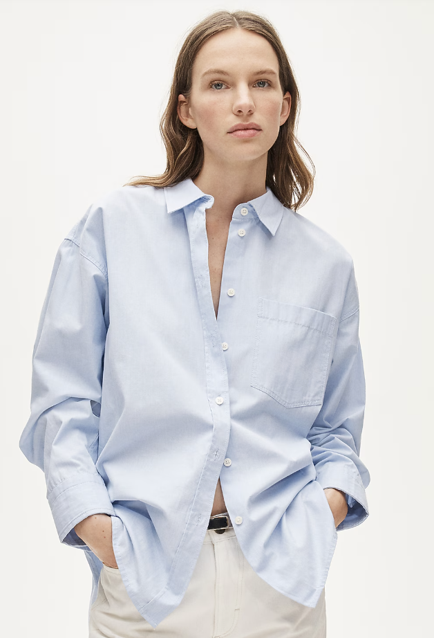 J.Crew, &amp;Eacute;tienne Oversized Shirt in Lightweight Oxford