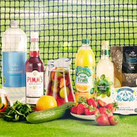 The Tennis Treats BoxThe ultimate box of goodies to enjoy the Wimbledon final. It includes strawberries and clotted cream and everything to make the perfect pitcher of Pimms.