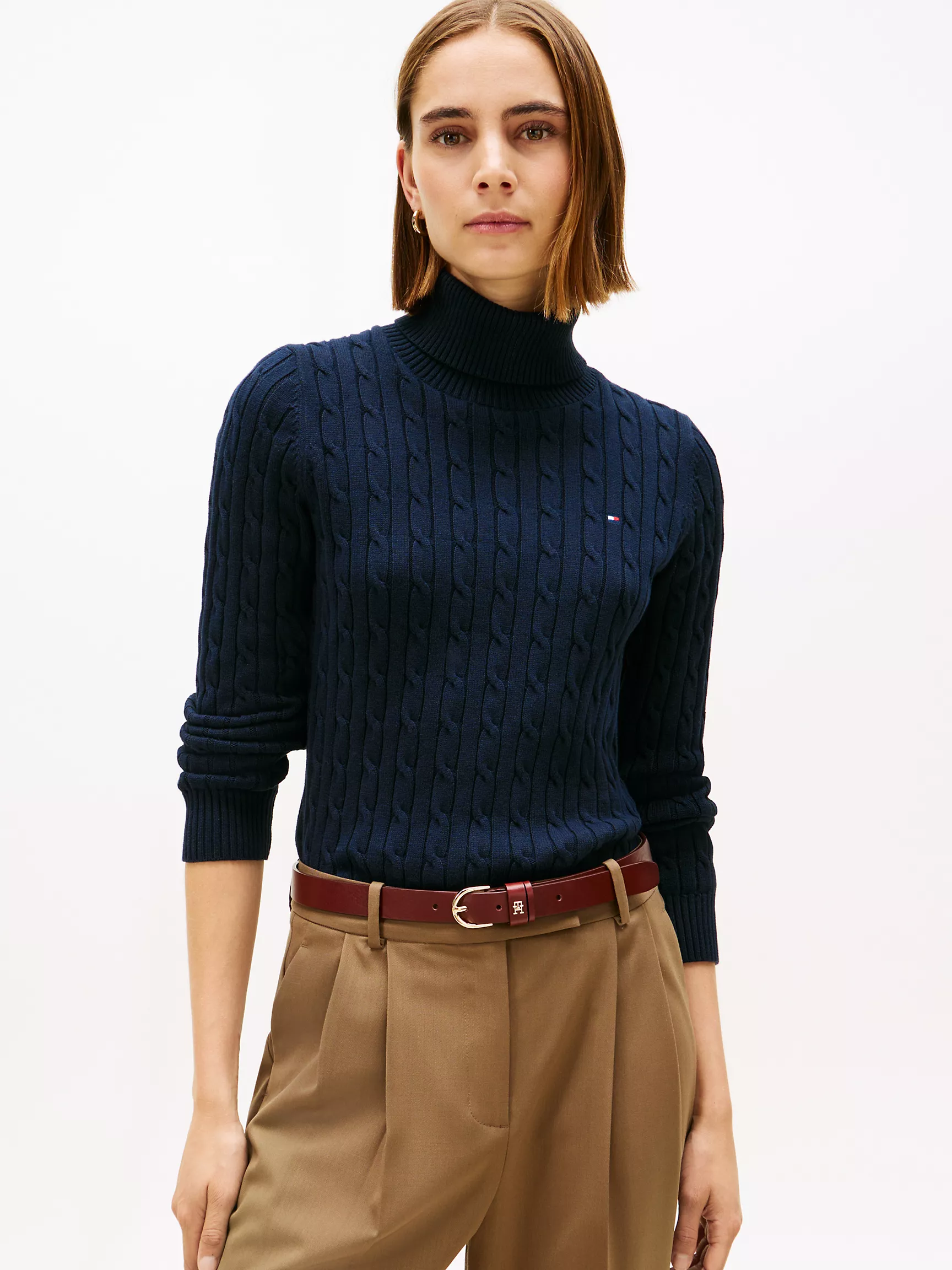 Tommy Hilfiger, Cable Knit Turtleneck Sweater