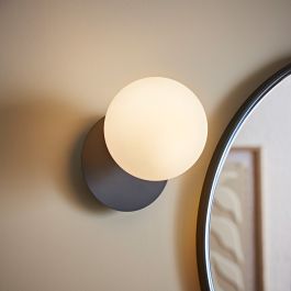 Darla Navy Flush Globe Wall Light