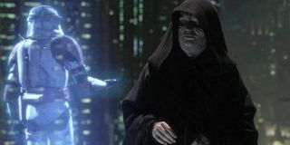 Palpatine initiating Order 66 in Star Wars: Revenge of the Sith