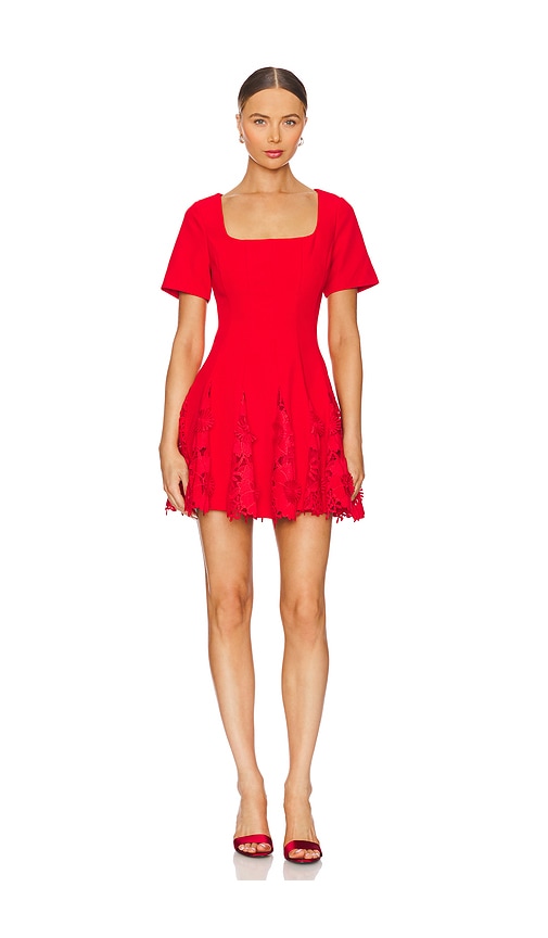 Joy Square Neck Mini Godet Dress