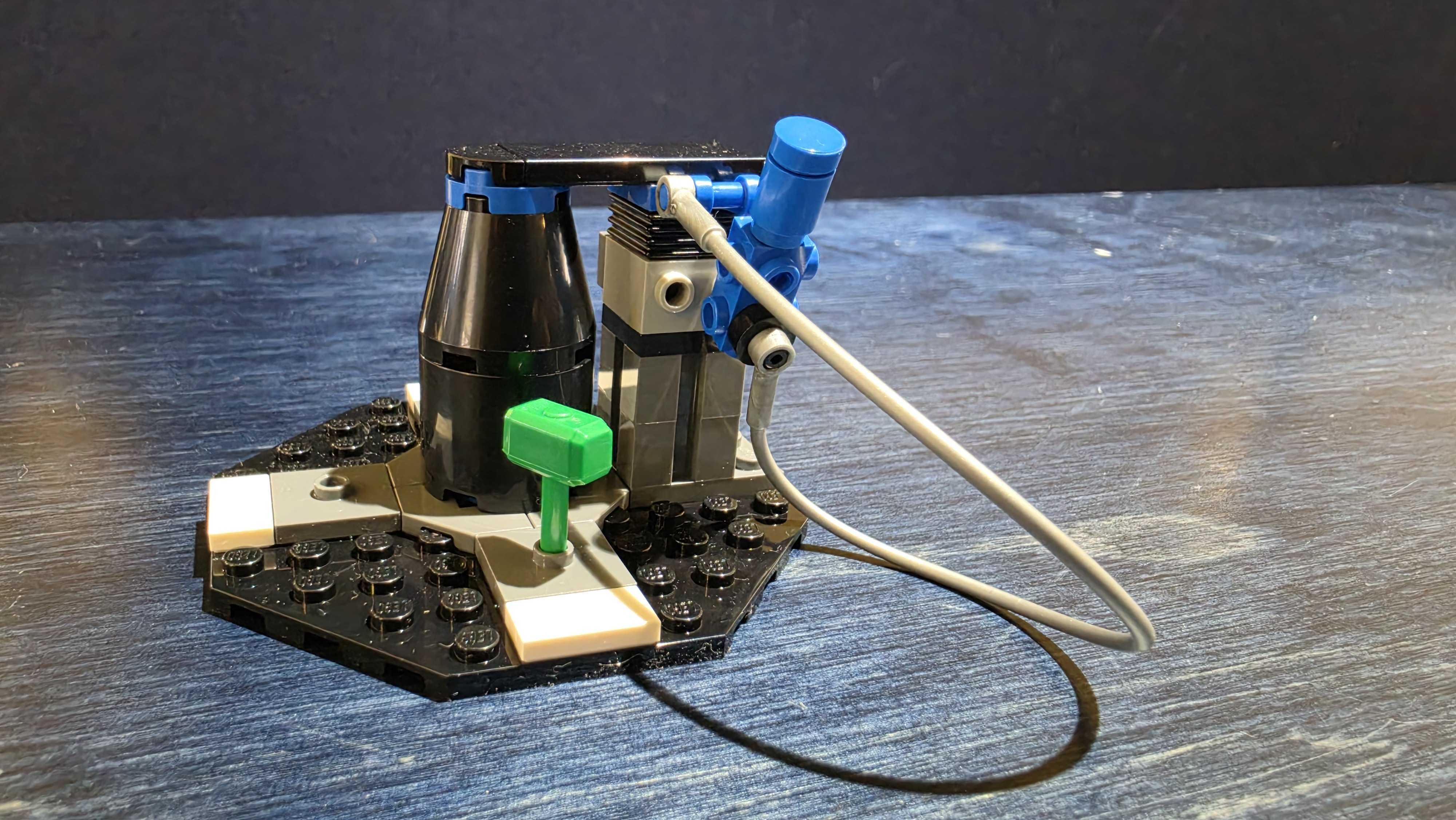 A Green hammer and Blue fuel pump