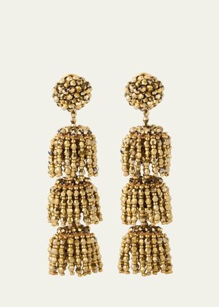 Triple Beaded Layer Earrings