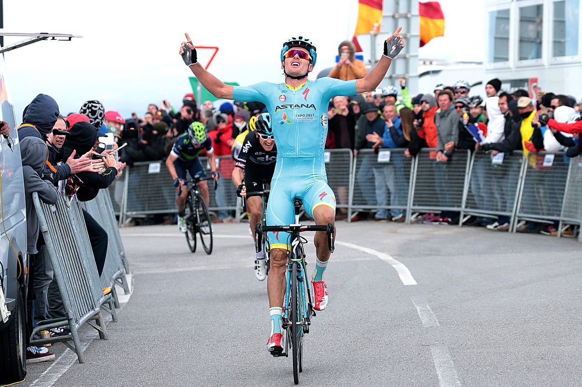 Geraint Thomas crossed the line in second place, tucked in behind Luis Leon Sanchez