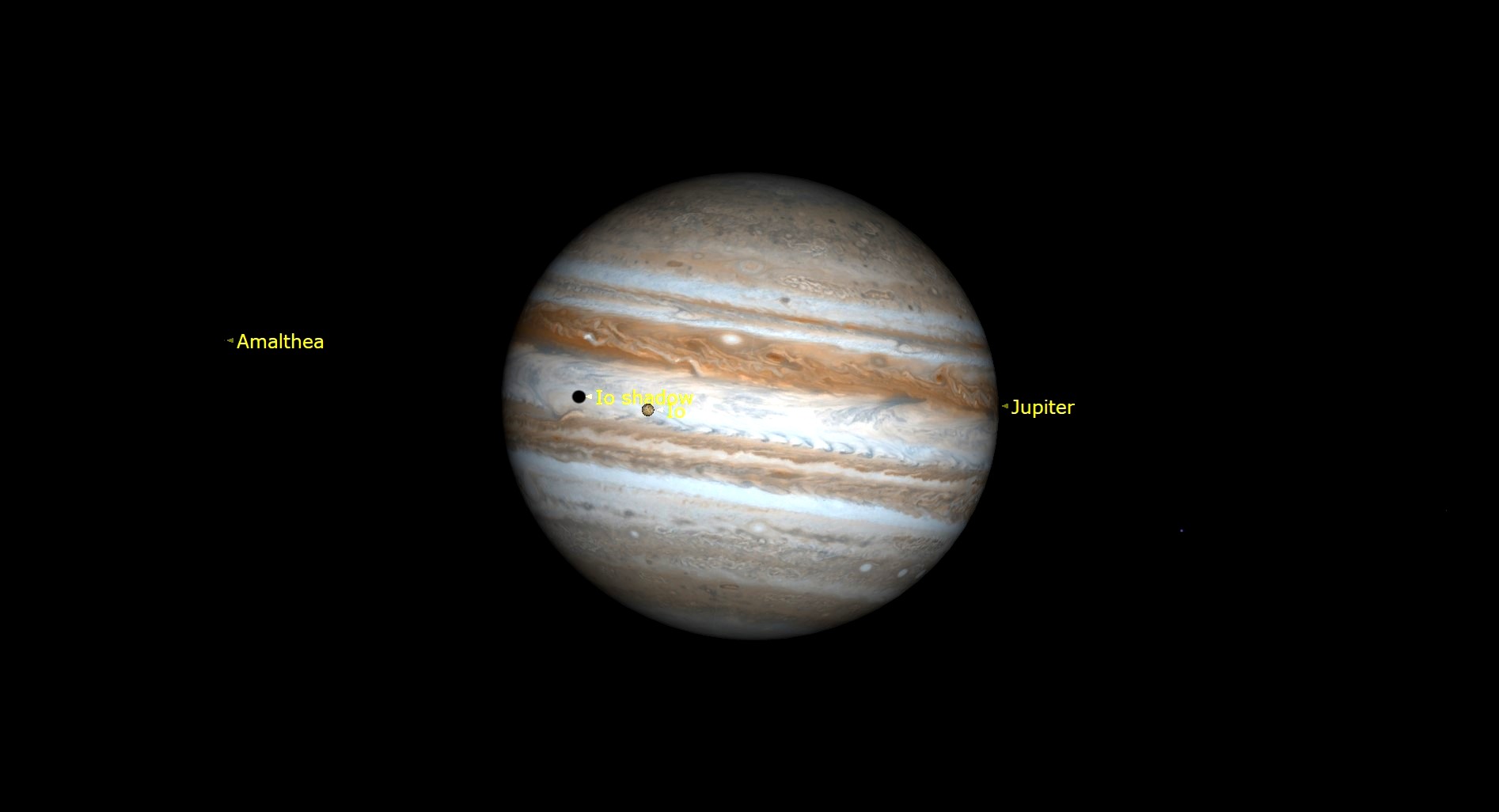 septiembre de 2021 Cielo nocturno La sombra de Io en Júpiter