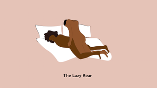 lazy rear lazy sex position illustration
