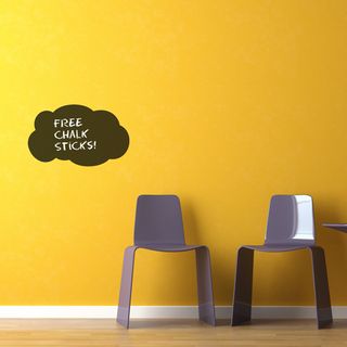 yellow wall room with free chalk stick note