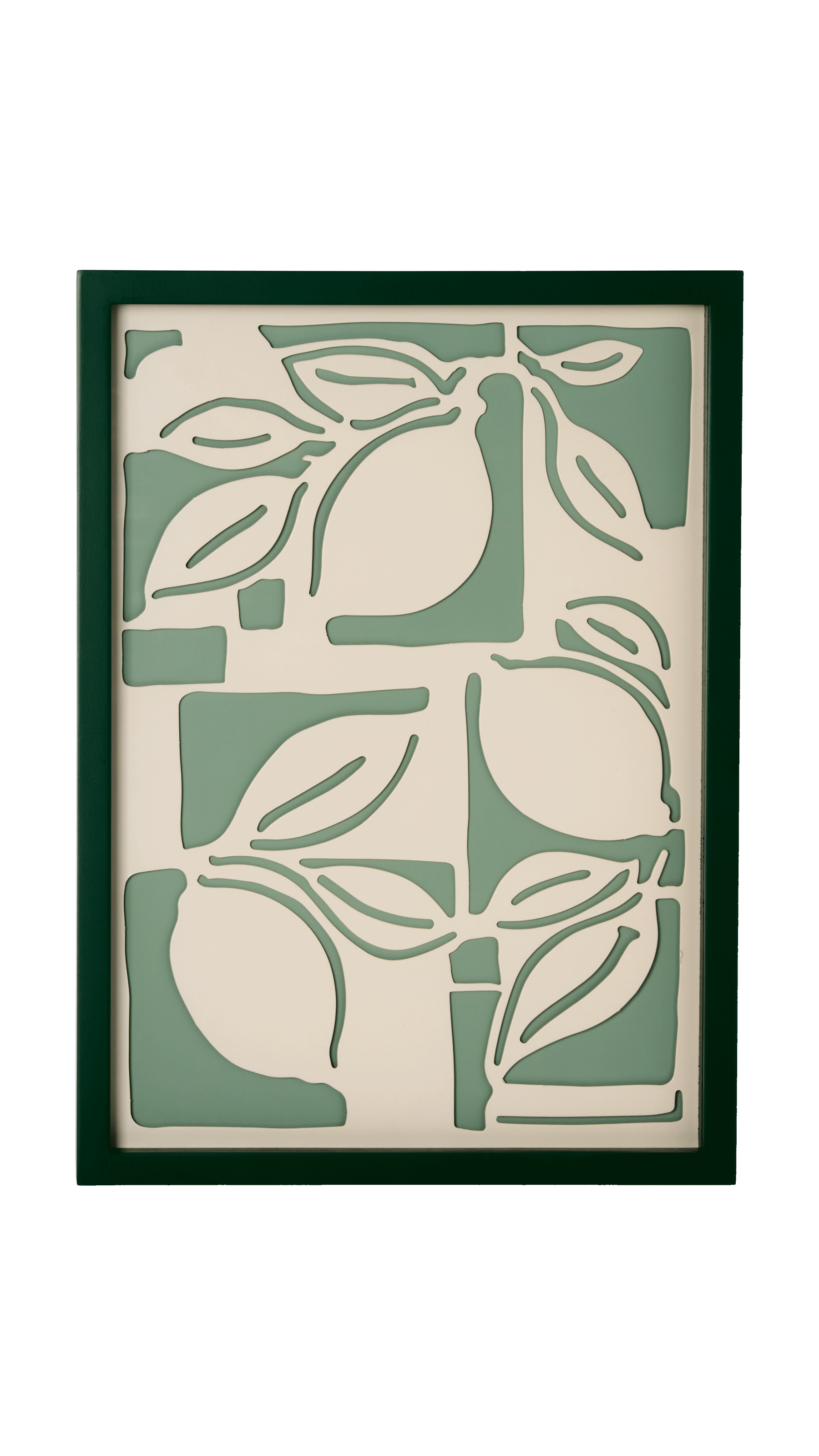 Frame A3 with lemon paper cutting