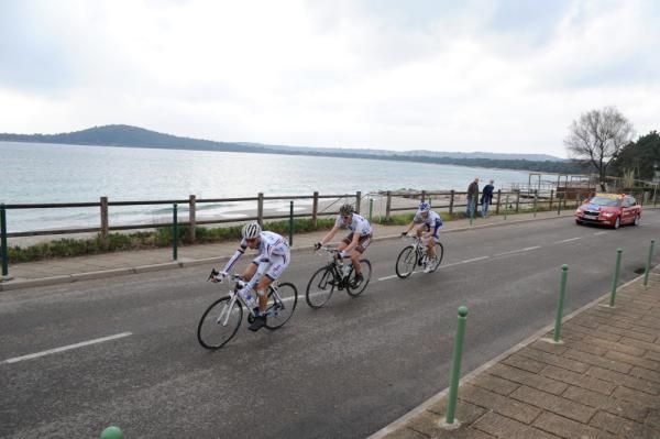 The day's breakaway belonged to Julien Berard (Ag2r La Mondiale), David Le Lay (Saur-Sojasun) and Gr&eacute;goire Tarride (La Pomme-Marseille)