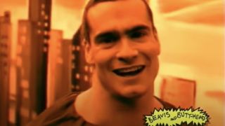CLose-up of Henry Rollins' face in music video for Rollins Band's Liar in Beavis and Butt-Head