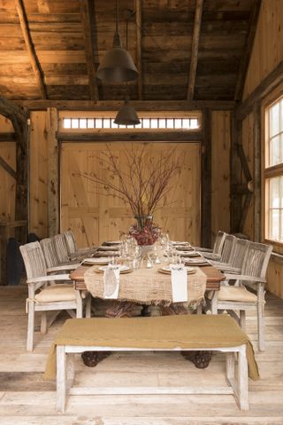 party barn in New England farmhouse