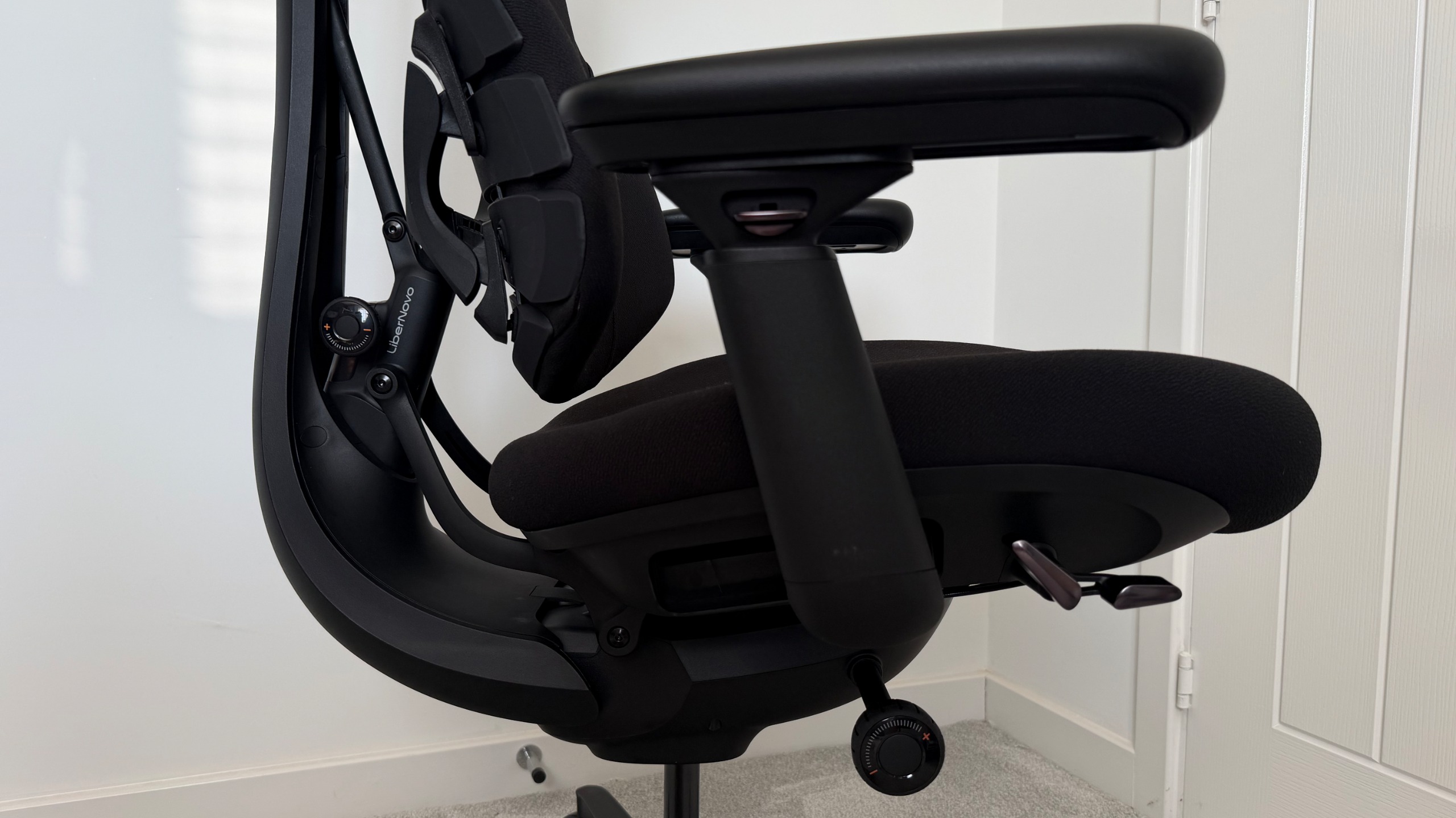 The armrest controls on the LiberNovo Omni SE