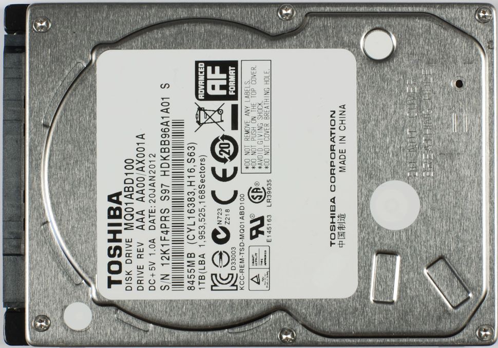 Disque Dur 2.5 Sata Toshiba MQ01ABD100 Capacité 1To 5400 RPM